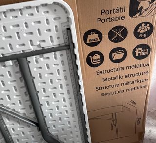 Mesa Plegable Portátil 1.80m Usada 2-3 veces