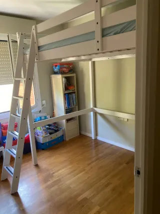 Cama alta infantil madera 207x152x188 cm