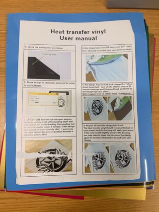 Vinilo transferencia calor textil varios colores