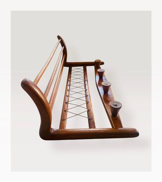 Appendiabiti da parete Mid Century in legno scandinavo anni '60