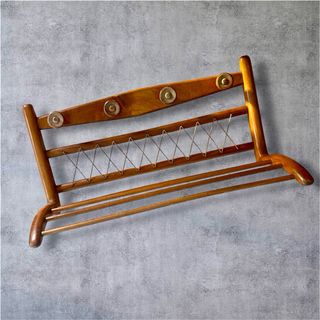 Appendiabiti da parete Mid Century in legno scandinavo anni '60