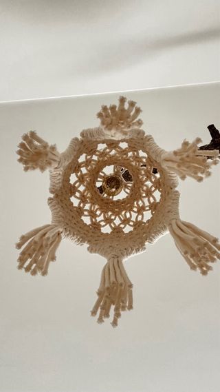 Candeeiro Macramé Feito à Mão