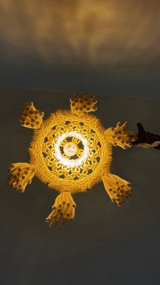 Candeeiro Macramé Feito à Mão