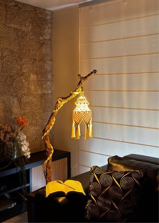 Candeeiro Macramé Feito à Mão