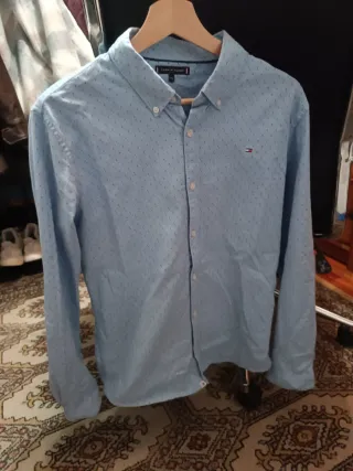 Camisa Tommy Hilfiger Azul Estampada