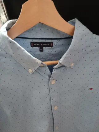 Camisa Tommy Hilfiger Azul Estampada