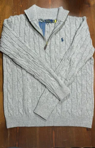 Jersey Polo Ralph Lauren Gris Cable Knit