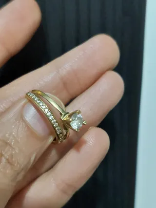 Anillo Oro 18k con Circonitas