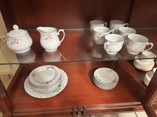 Juego de café vintage porcelana flores