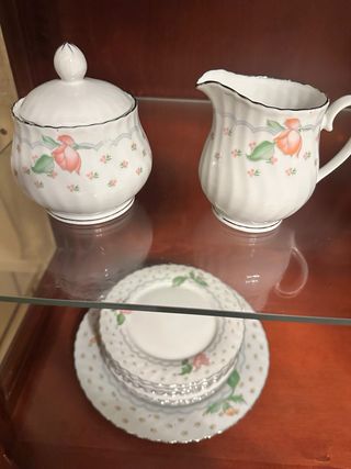 Juego de café vintage porcelana flores