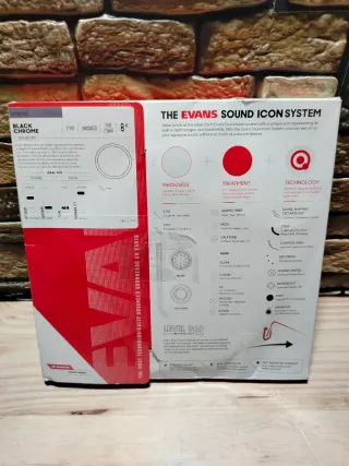 Evans TT08CHR 8" Drum Head Black Chrome Parche