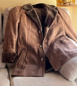 Chaquetón Piel Vuelta Hombre Marrón