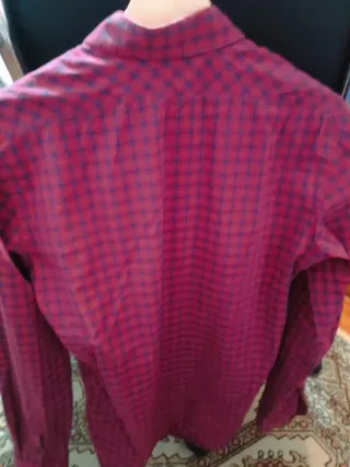 Camisa cuadros roja y negra - Zara talla S