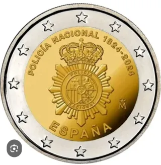 Moneda 2€ Policía Nacional 1824-2024