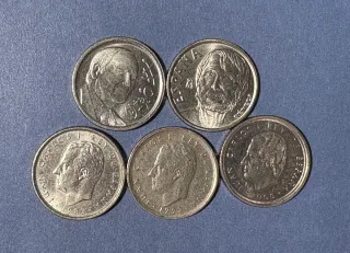 5 Monedas 10 Pesetas España Diferentes