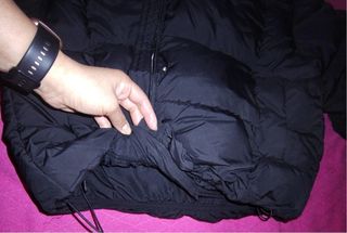 Abrigo de plumas negro mujer