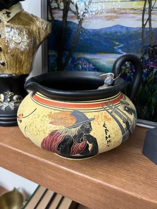 Jarrón Griego Antiguo Cerámica Beige/Rojo