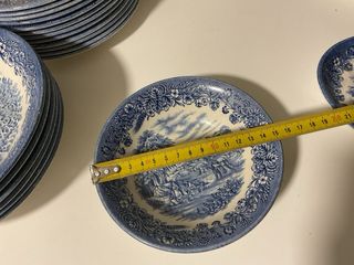 Vajilla Churchill Antigua Azul y Blanca