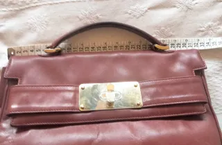 Bolso Piel Estilo Kelly de Hermes color burdeos