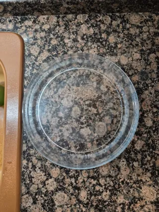 Plato de microondas de vidrio