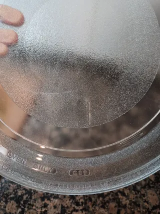 Plato de microondas de vidrio