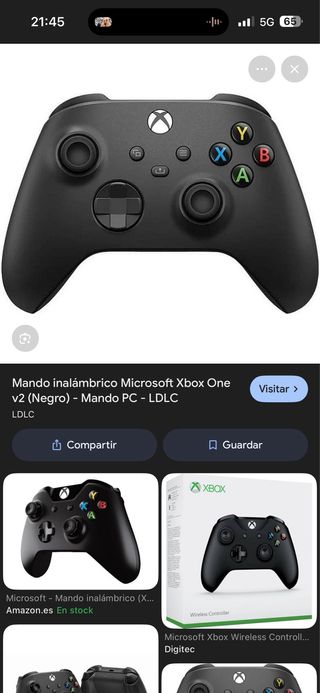 Mando Xbox One Inalámbrico Negro