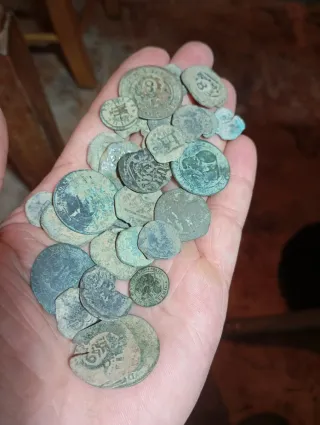 Lote  35 monedas antiguas