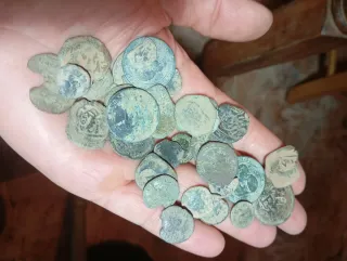 Lote  35 monedas antiguas