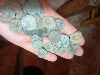 Lote  35 monedas antiguas