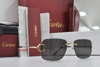 Gafas Cartier Difuminadas Negro/Dorado rimless