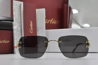 Gafas Cartier Difuminadas Negro/Dorado rimless