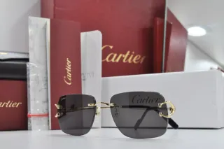 Gafas Cartier Difuminadas Negro/Dorado rimless