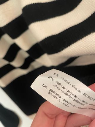 Jersey Zara Rayas Blanco y Negro