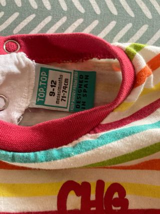 Camiseta bebé rayas 9/12 meses