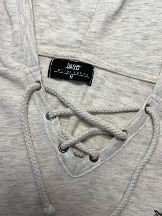 Camiseta con capucha M gris y negra hombre