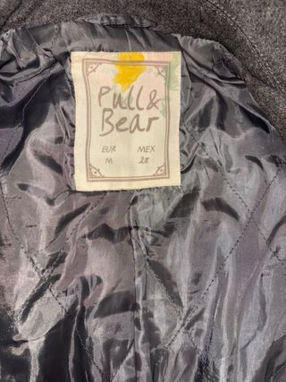 Abrigo Pull&Bear gris oscuro talla M