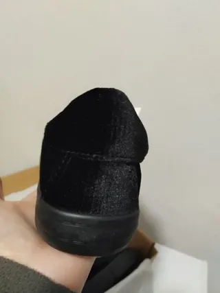 Zapatillas terciopelo negras talla 40