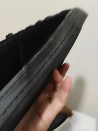 Zapatillas terciopelo negras talla 40