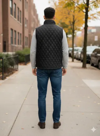 Chaleco acolchado rombos hombre Tallas M-3XL