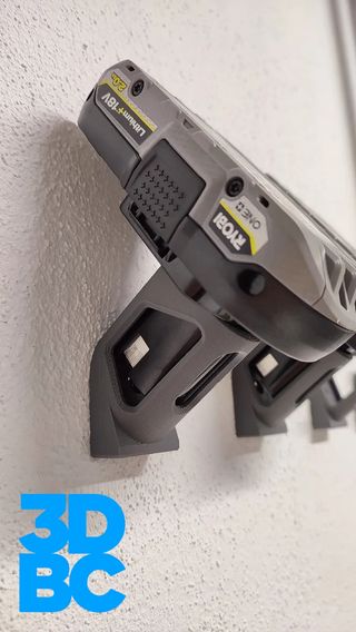 5un. Soportes Pared Baterías Ryobi 18V