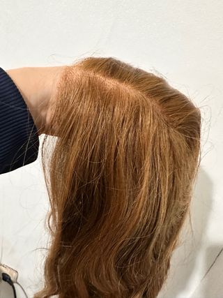 Peluca pelo humano 55cm sin pegamento 5x5