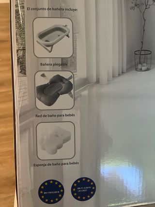 NUEVA SIN ESTRENAR Bañera Plegable Moni Bebé Gris