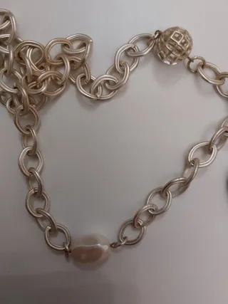 Colgante Cruz Multicolor y Plateado