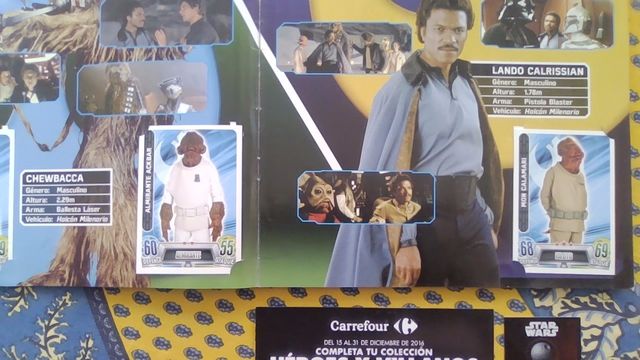 Álbum completo Star Wars Force Carrefour 2016