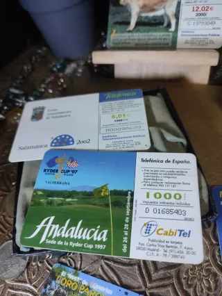 Lote Tarjetas Telefónicas Años 90