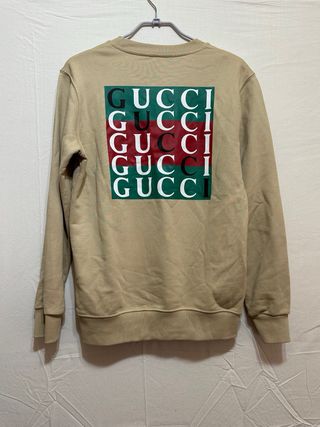 Sudadera Gucci Beige con Logo