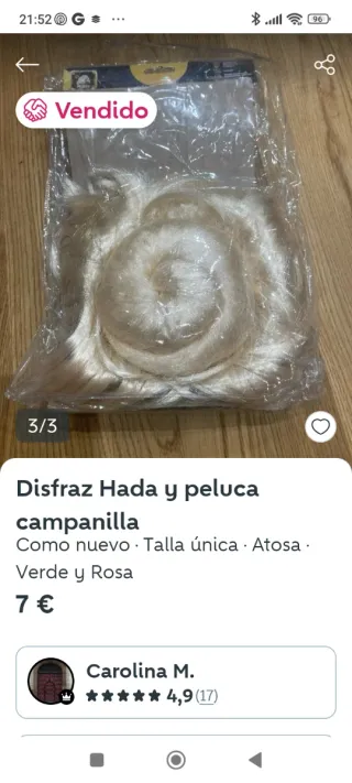 Disfraz Campanilla Talla Única Stosa