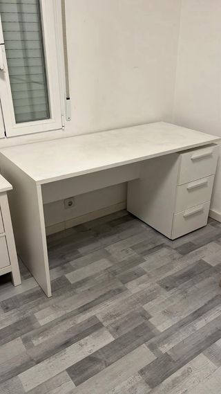 Escritorio blanco 138x74x60 cm