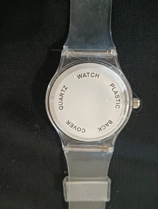 Orologio trasparente con bolle