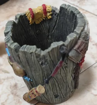 Figura vaquero con lazo y maceta india